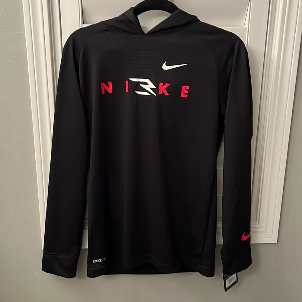 Nike DRI-FIT long sleeve hooded T-shirt. 3BRAND Collection by Russel Wilson